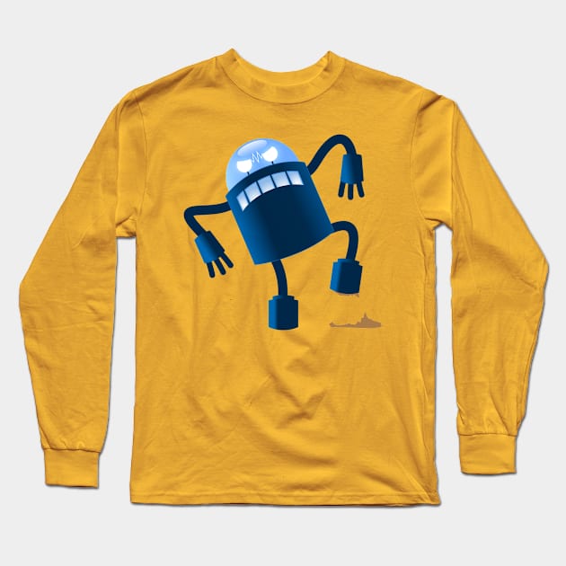 Robot stepped in shit Long Sleeve T-Shirt by Pushloop